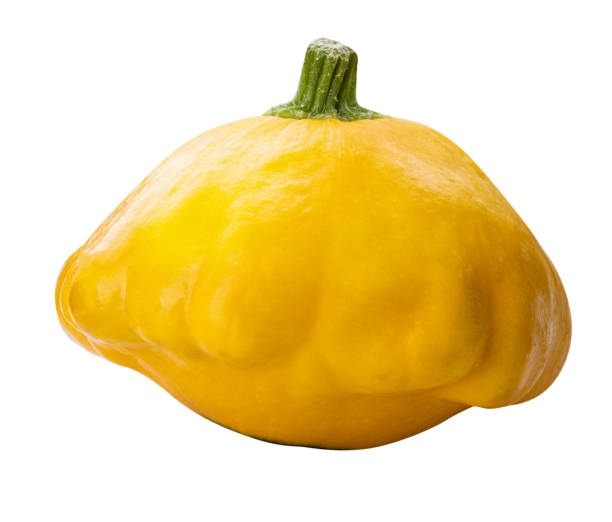 pattypan squash jestplated na białym tle. ścieżka przycinająca - pattypan squash zdjęcia i obrazy z banku zdjęć