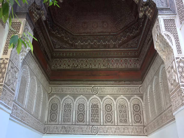 istock colorful ornamental tiles at moroccan courtyard Marrakech, Morocco 1065337090