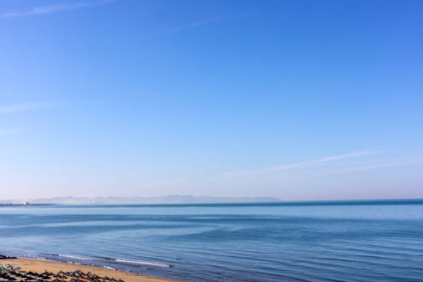 istock The horizon at sea. Albanian coast 1065337546