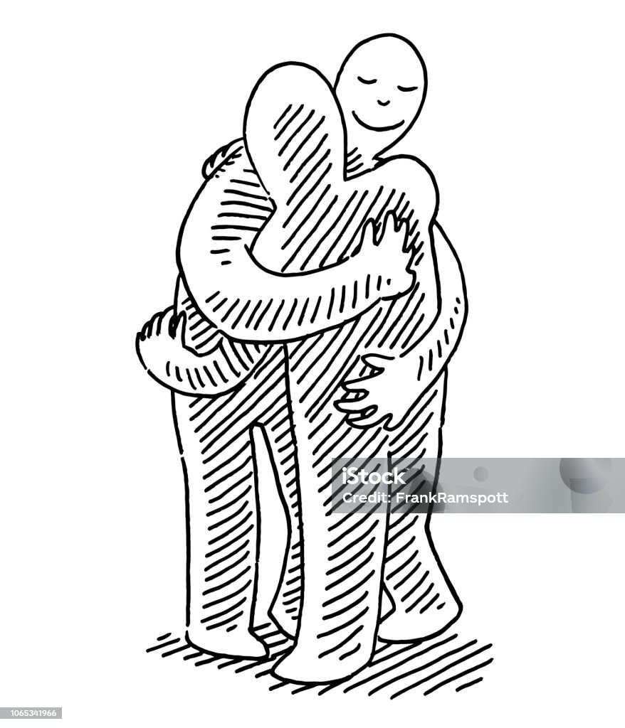 Hai Nhân Vật Con Người Ôm Nhau Vẽ Hình minh họa Sẵn có - Tải xuống ...
