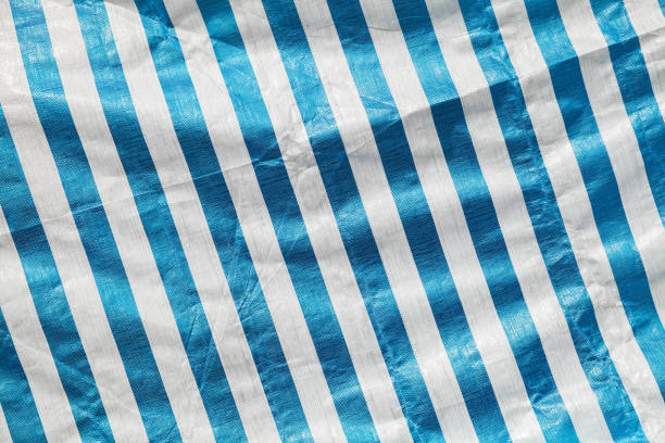 istock Creased plastic polyethylene film with stripes 1065343224