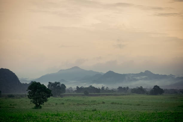 istock nature landscape in eveing 1065345158