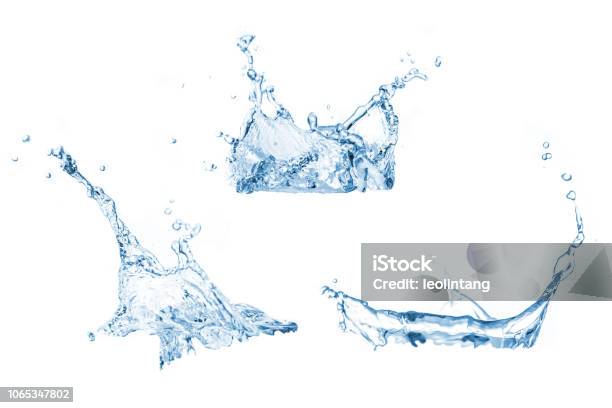 Set Of Water Splashes Collection Stock Photo - Download Image Now - Water, Splashing, Spray