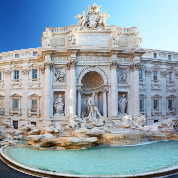 istock Trevi fountain at sunrise, Rome 1065348288