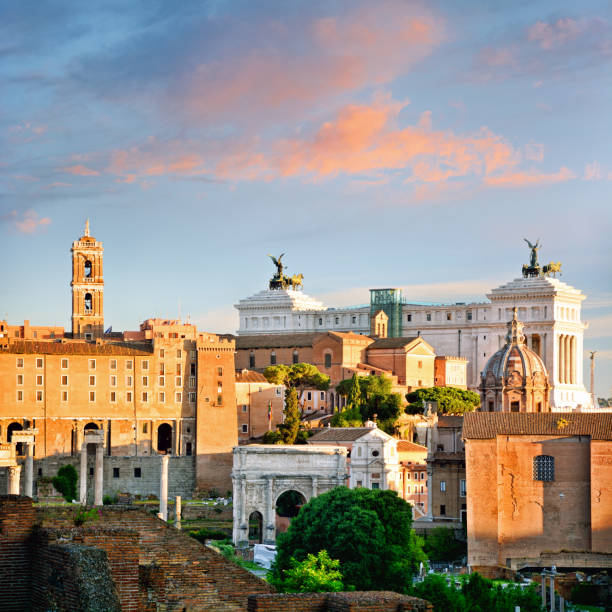 istock Roman Forum at sunrise, Italy 1065348420