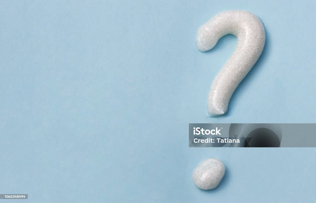 Question Mark With Toothpaste Question Mark From Toothpaste On Blue Background Toothpaste Selection ...