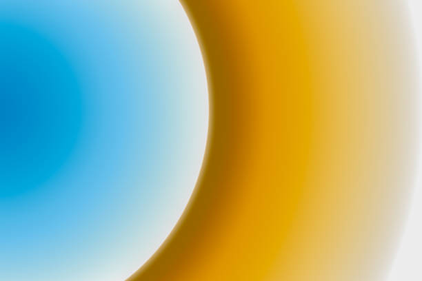 istock Part of the circle is a multi-colored gradient. Blue yellow brown. 1065348768