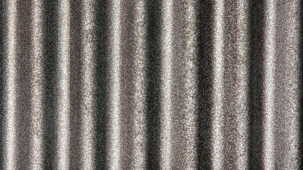 Corrugated iron background stock photo
