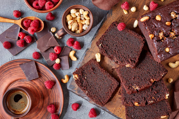 istock overhead view of chocolate  pound cake 1065352194