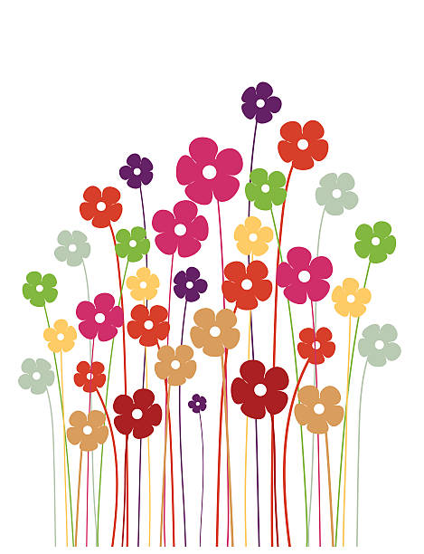 vector background with flowers vector art illustration