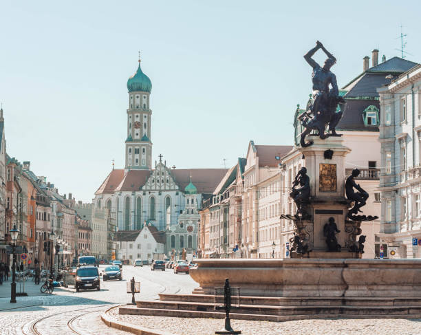 augsburg w pełnym rozkwicie - fountain house residential structure home interior zdjęcia i obrazy z banku zdjęć