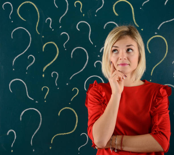 istock Young Woman in front of Blackboard. Making Decision Concept. 1065367076