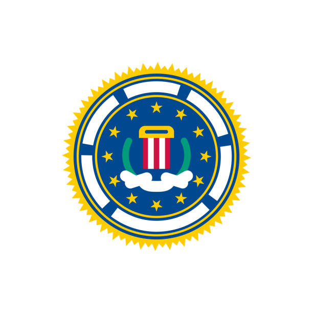 Fbi seal. Federal Bureau of Investigation sign vector art illustration