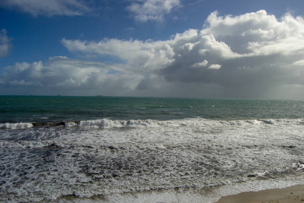 istock Landscape of the ocean with clouds 1065370216