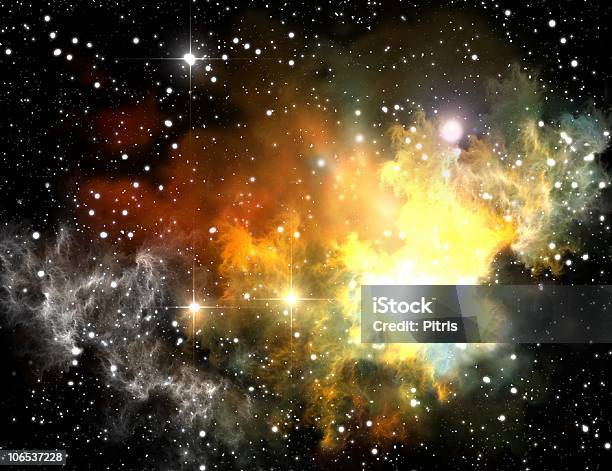 Beautiful Space Nebula With Shining Stars Stock Illustration - Download Image Now - Abstract, Astronomy, Beauty In Nature