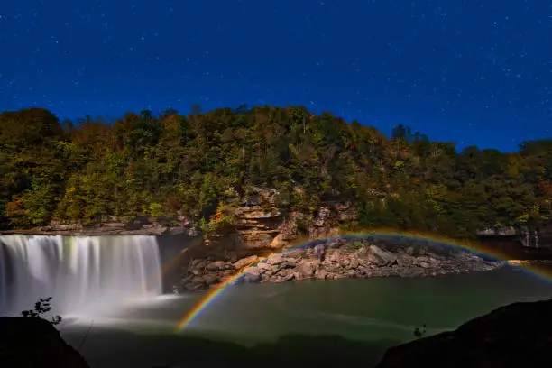 Moonbow At Cumberland Falls State Park In Kentucky