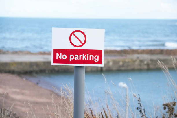istock No parking at sea coast harbour wall 1065375510