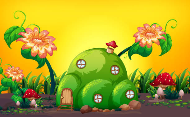 istock Green hill fairy house in nature 1065380686