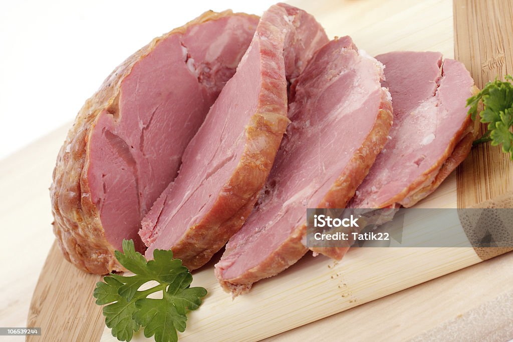 sliced smoked meat  Color Image Stock Photo