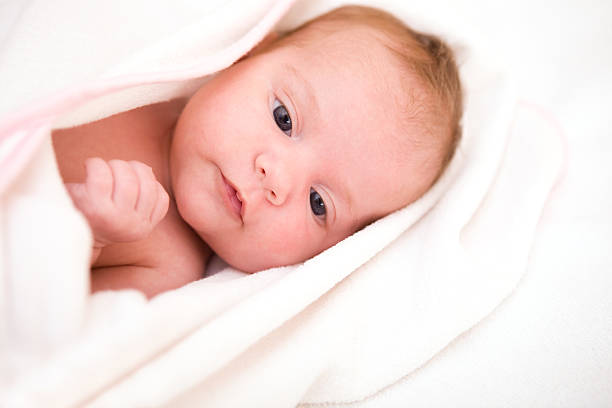 istock baby after bath in towel 106539461