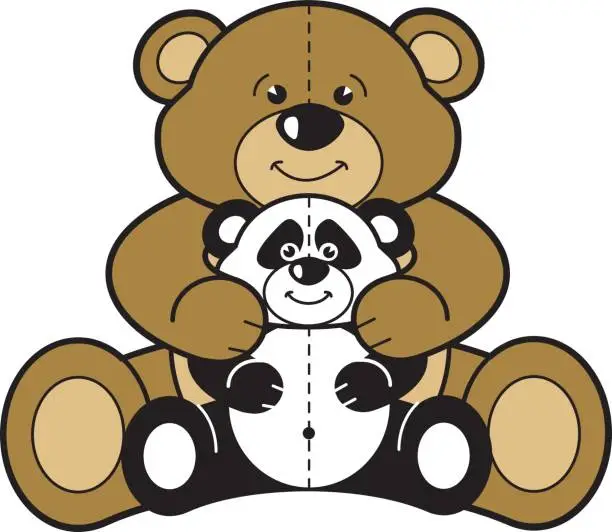 Vector illustration of Adoption Bears