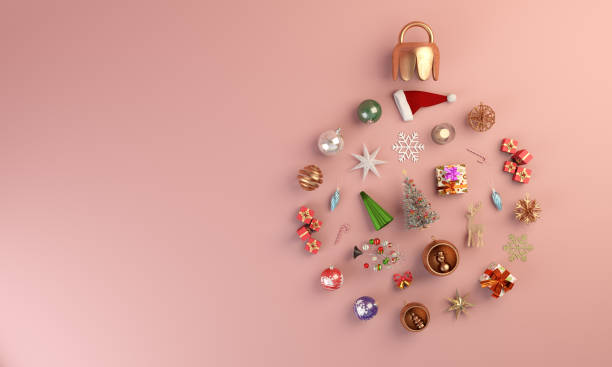 ozdoby świąteczne - koncepcja noworoczna - pink christmas christmas ornament sphere zdjęcia i obrazy z banku zdjęć