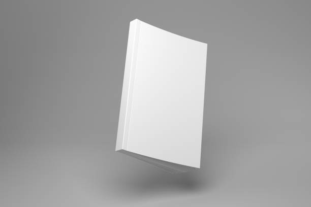 istock Blank flying soft cover book mock up with spine. 1065407256