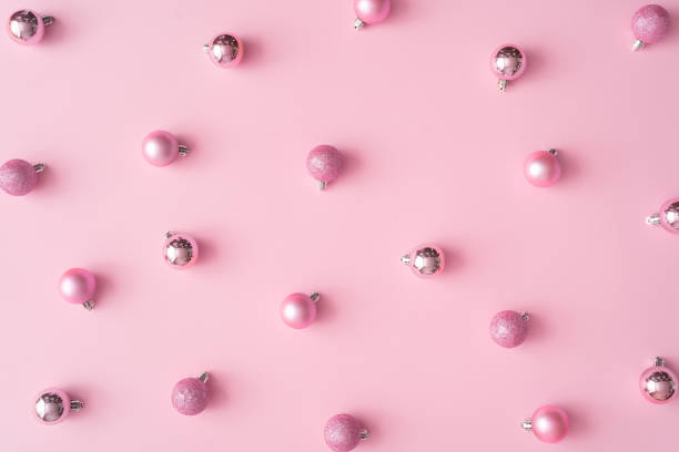 istock Creative Christmas flat lay design pink pastel color background composition. 1065408654