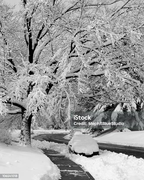 Зима Снег Дорога Сцена — стоковые фотографии и другие картинки Без людей - Без людей, Белый, Вертикальный