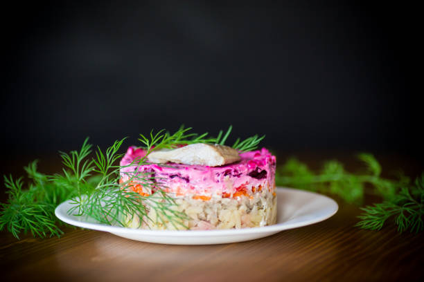 istock layered salad of boiled vegetables with beets and herring 1065413918