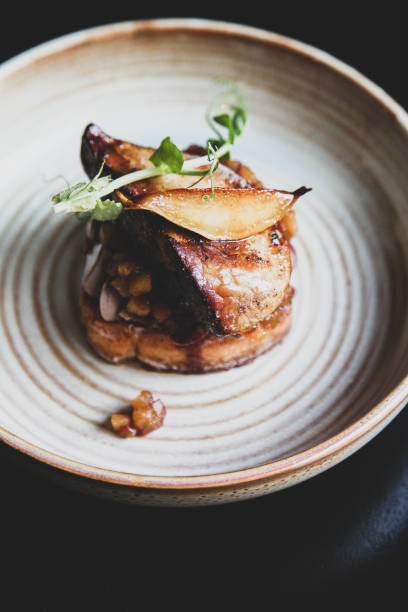 istock Foie gras with apple and pear chutney on the toast 1065416976