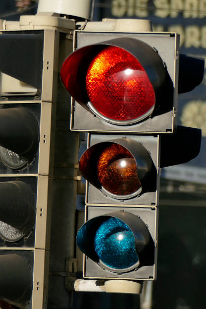 istock Traffic light switched to red 1065419410