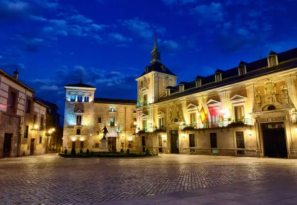 Photo of Madrid, Spain. Old town hall at Placa de la Villa