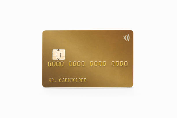 istock Gold credit card isolated on white background 1065420532