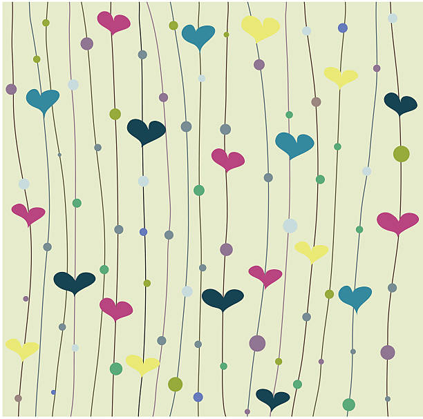 vector background with hearts vector art illustration