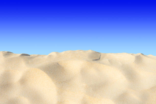 close-up sand with clipping path on blue sky background - ceramics column garden pot ceramic imagens e fotografias de stock