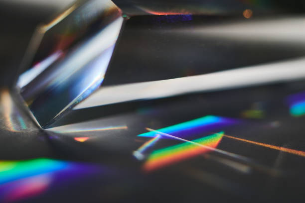 istock Prism dispersing sunlight splitting into a spectrum macro view 1065432912