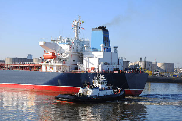 istock tanker  entering the port 106543416