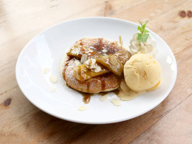 istock Banana pancake and Vanilla ice cream. 1065436348