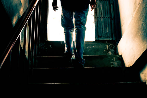 XXXL - long business stone steps of an old entrance lobby - blue toned - camera canon 5D mark II - unshapred RAW - adobe colorspace