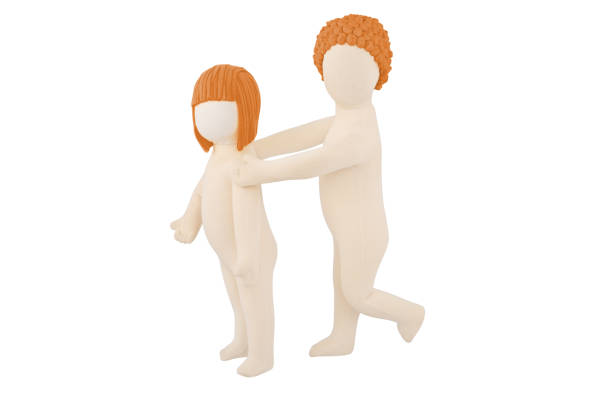 istock Cloth couple child mannequin / doll Isolated on White 1065440904