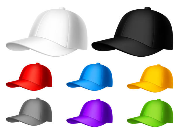 цвет бейсбольная кепка - cap hat baseball cap baseball stock illustrations