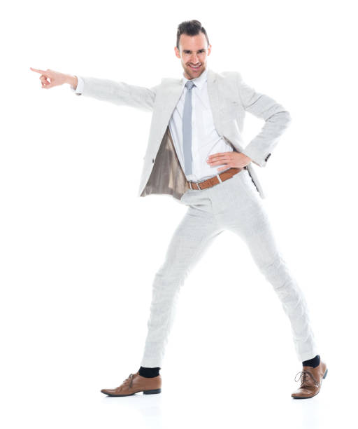 istock Handsome businessman is excited and dancing 1065448306