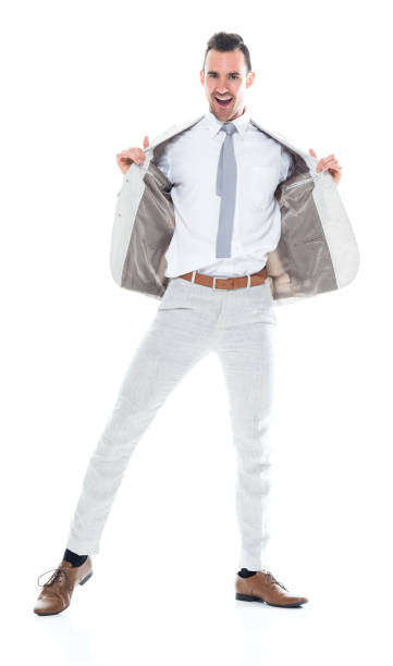istock Handsome businessman is excited and dancing 1065448388
