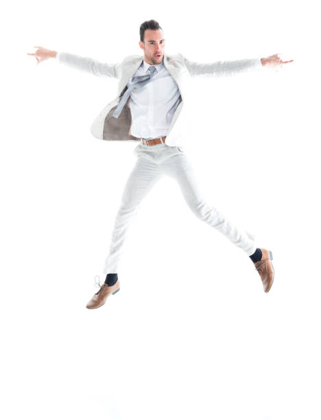 istock Handsome businessman is jumping 1065448698