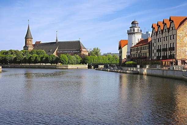 istock Cathedral and the quay by  lighthouse 106545302