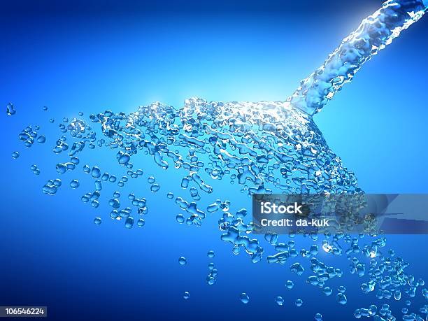 Foto de Spray De Água e mais fotos de stock de Abstrato - Abstrato, Azul, Bebida