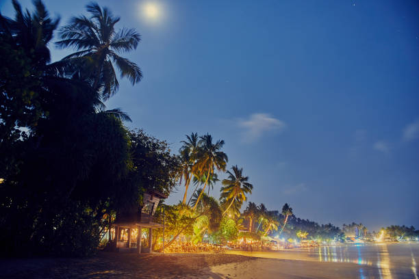istock beach at night in Sri Lanka 1065462736