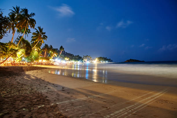 istock beach at night in Sri Lanka 1065462812