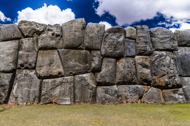 The Sacsayhuaman fortress and temple complex is located on the outskirts of Cusco in the heart of the Andes on a high plateau.